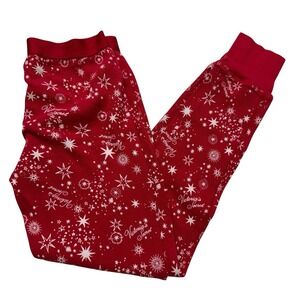Victorias Secret Red Thermal Pajama Pants Star Print Holiday XS